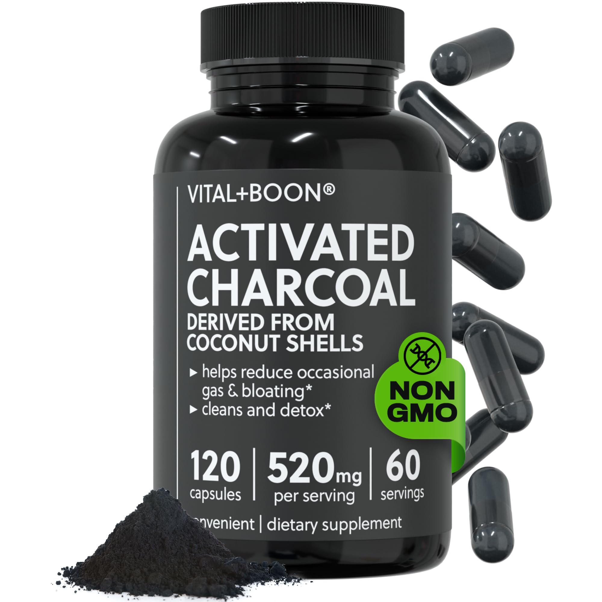 Vital+Boon Activated Charcoal Pills
