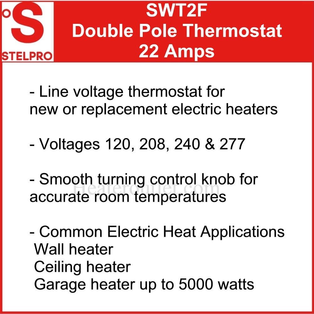 SWT2F Thermostat DP 120-277V 22A