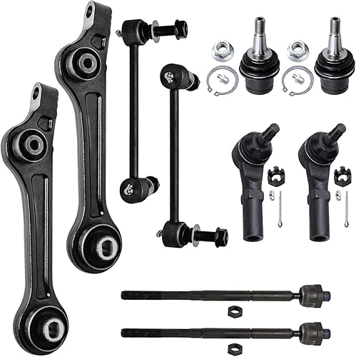 Miniatura 34 de Detroit Axle - Kit de suspensión frontal de 10 piezas para Chevy Trailblazer EXT GMC Envoy XL XUV Buick Rainier Isuzu Ascender Olds Bravada, brazos