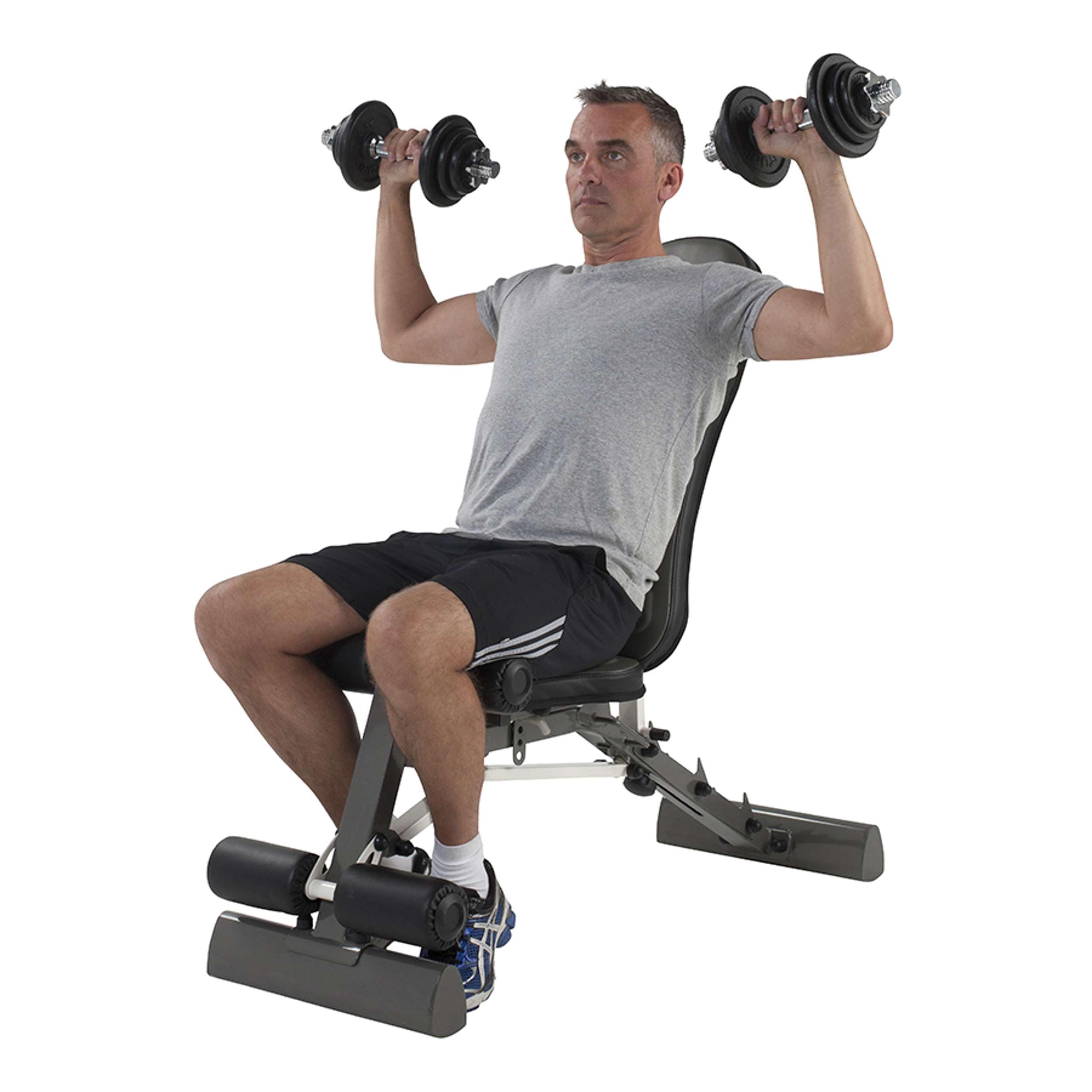 Tunturi Hantel Gusseisen 20kg - Hantelset mit Schraubverschluss - Kurzhantelset - 1 Hantelstange - 30mm - inklusive kostenlose Fitness-App