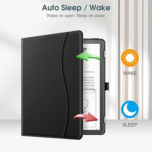 Miniatura 3 de Fintie Funda con soporte para Kindle Scribe (lanzado en 2022) de 10.2 pulgadas, funda de piel sintética de alta calidad, función de apagado y