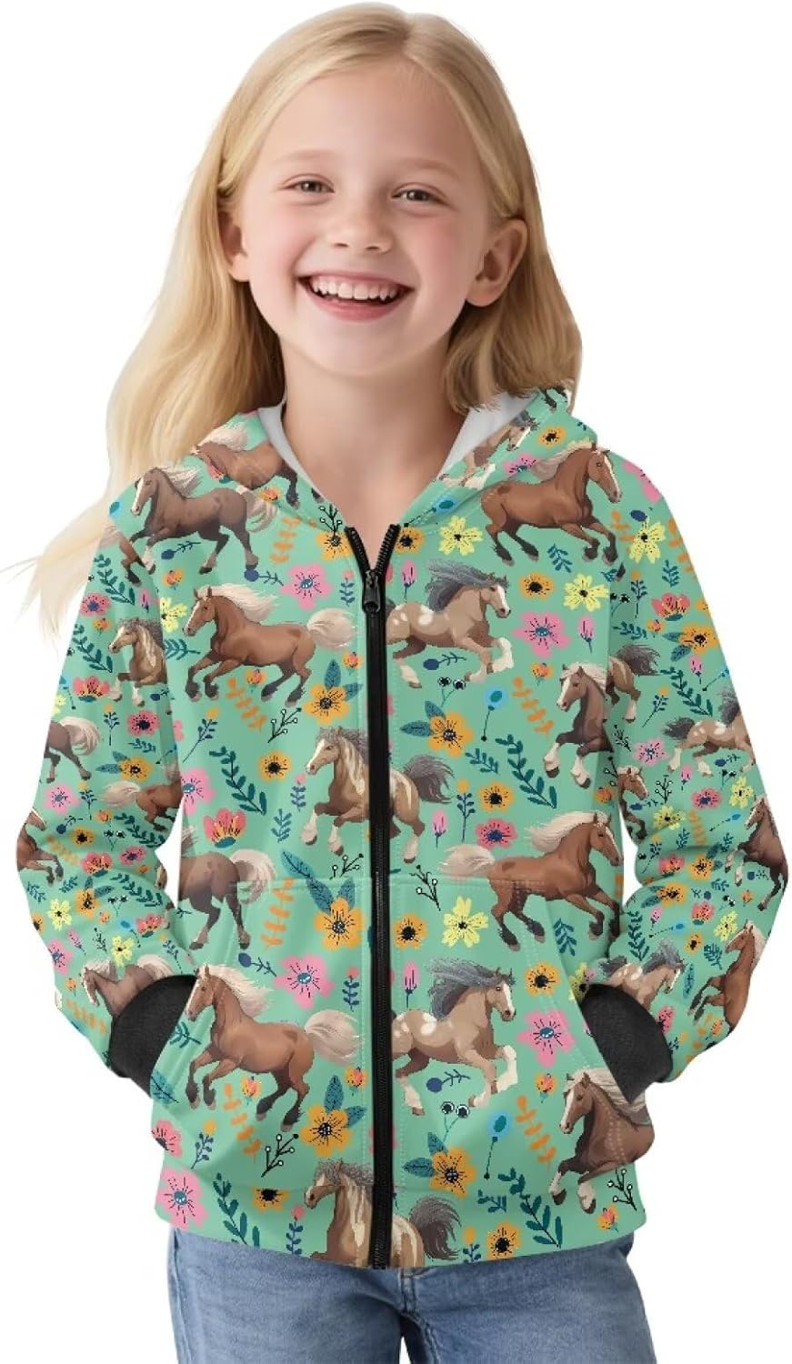 Bulopur Zip Up Hoodie for Girls Soft Cozy Warm Long Sleeve Sweatshirt Jacket Trendy Hoodies Winter Clothes