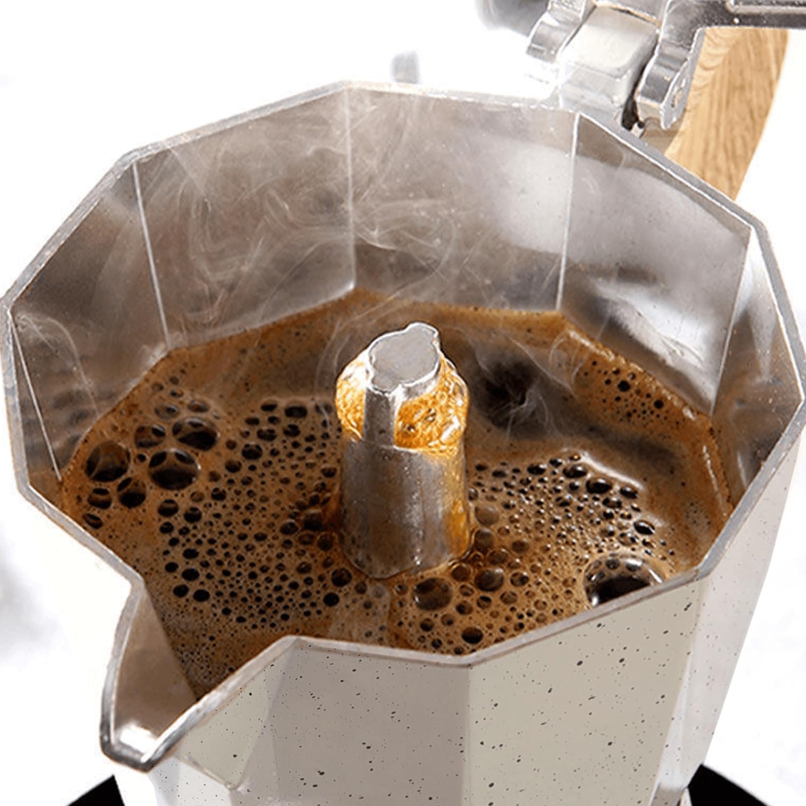 WIGUROE Moka Pot, Stovetop Coffee Maker, 6 Cup/10 oz Stovetop Espresso Maker, Aluminium Italian Espresso Maker Moka Pot - Image 3