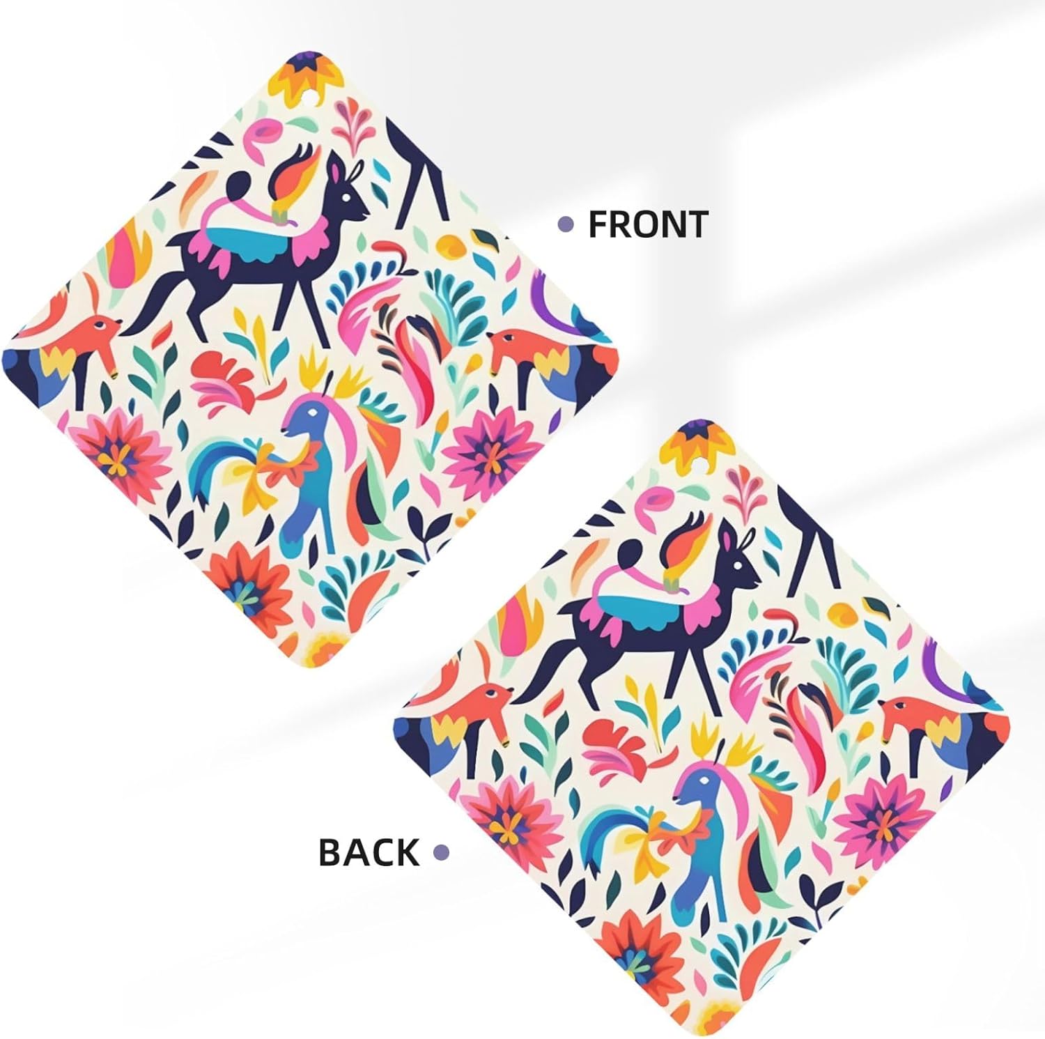 Car Air Freshener 24 PCS Mexican Otomi Animals Hanging Car Air Fresheners Auto Interior Decor Card Freshener Strong Scented Card Lavender Cars Scents for Office Bedroom Close Drawer Square