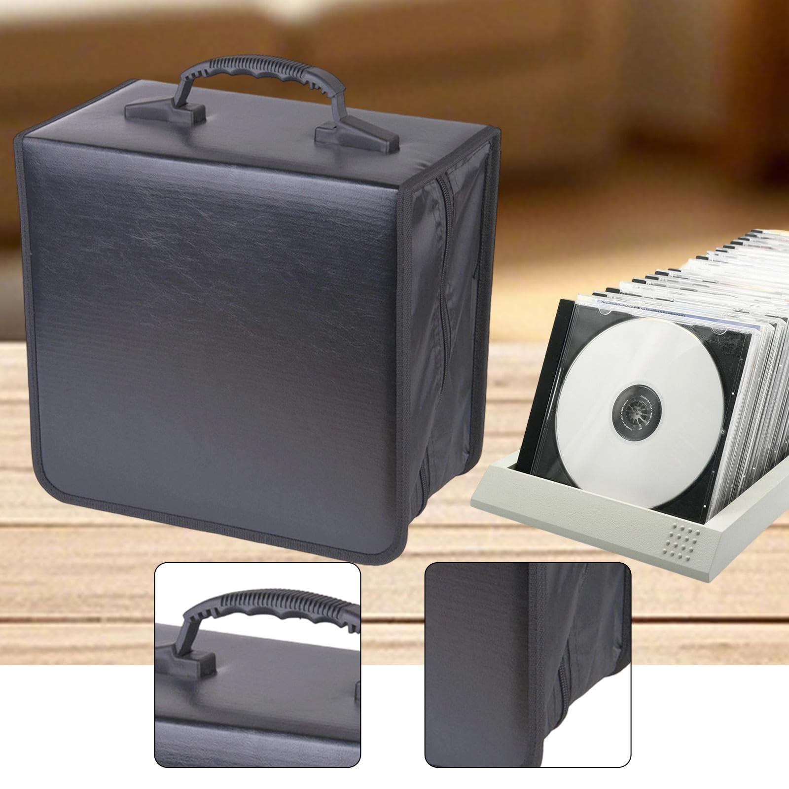 Custodia Porta CD con capacità 400, Borsa da Viaggio Riutilizzabile, Raccoglitore per libreria, Auto, Viaggi, casa