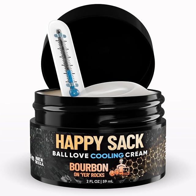 Derm Dude Happy Sack Ball Deodorant Comfort Cream for Men Anti-Chafing Sweat Defense Odor Control Aluminum-Free Deodorant Hygiene