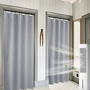 RYB HOME Curtains 84 inch Long - Blackout Curtains Privacy for Living Room Bedroom Bay Window Patio Door Decor, W 42 x L 84, Silver Grey, 1 Pair