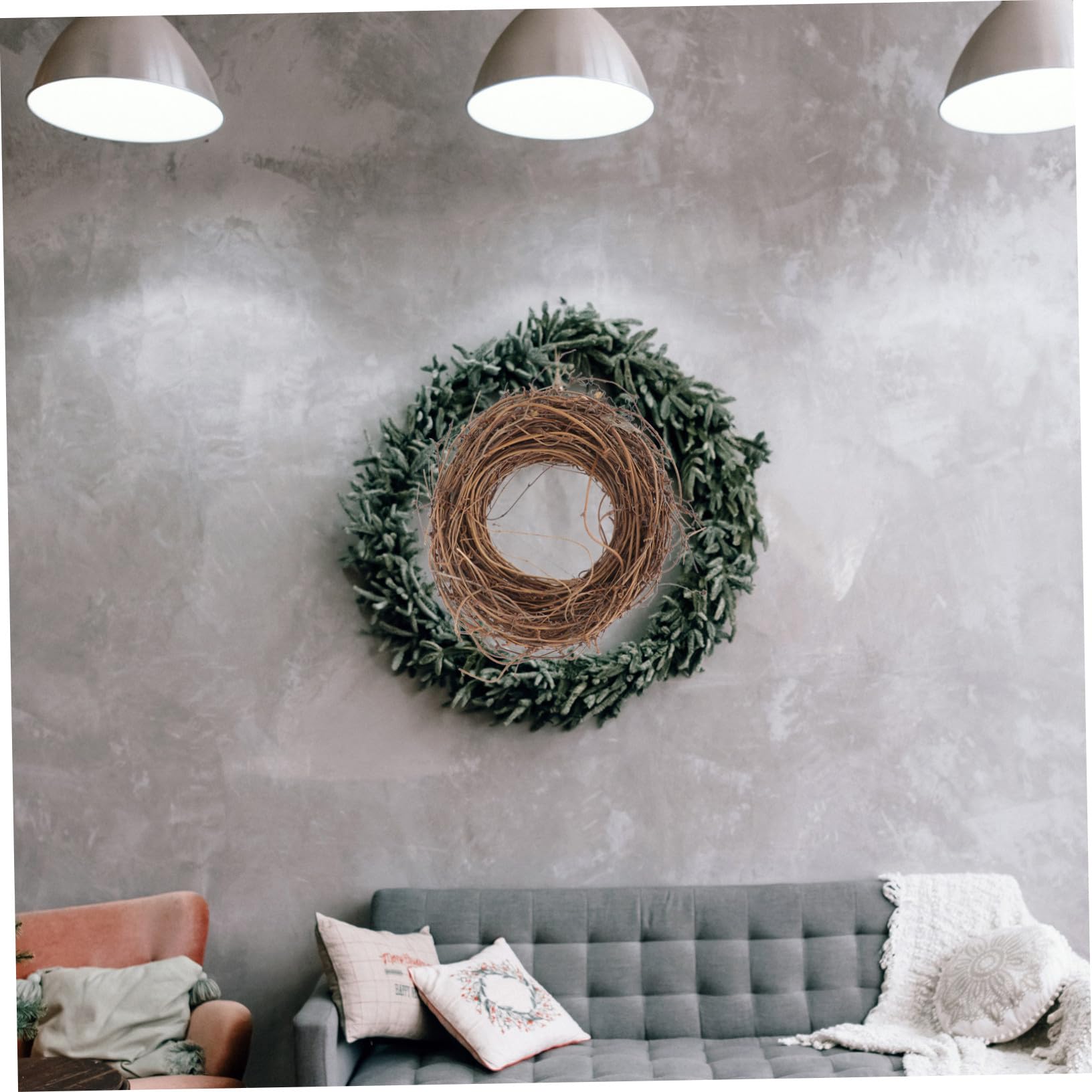 Rattan Selbstgemacht Kranz Für Festliche Anlässe Und Weihnachtsdeko Geeignet Für Balkon Treppenhaus Und Restaurant