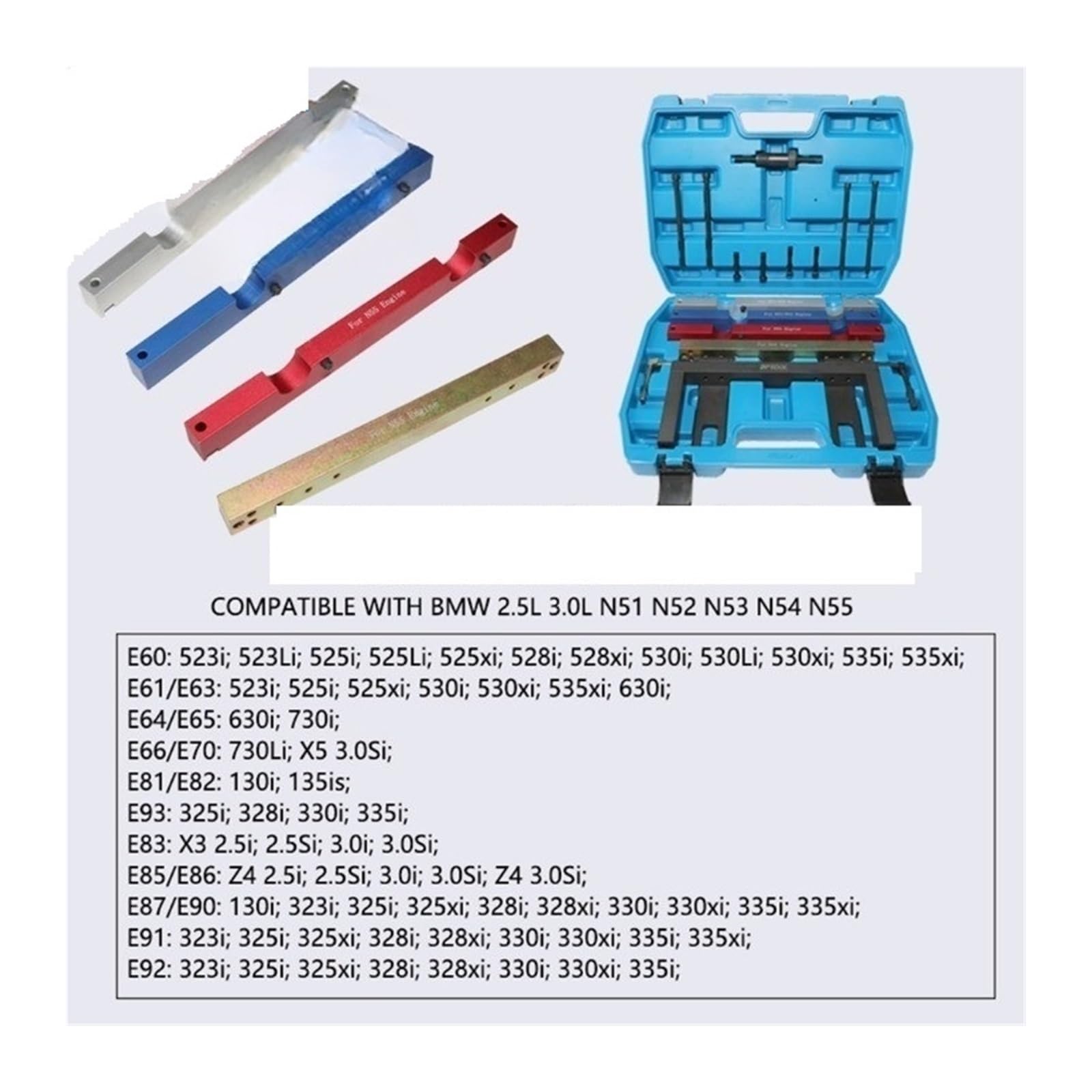 Kit Cinghie di Distribuzione Kit di strumenti temporizzazione adatto per motori Bmw N51 N52 N53 N54 N55 6 cilindri 2.3 .5 .8 .0 .5i Kit di distribuzione per auto