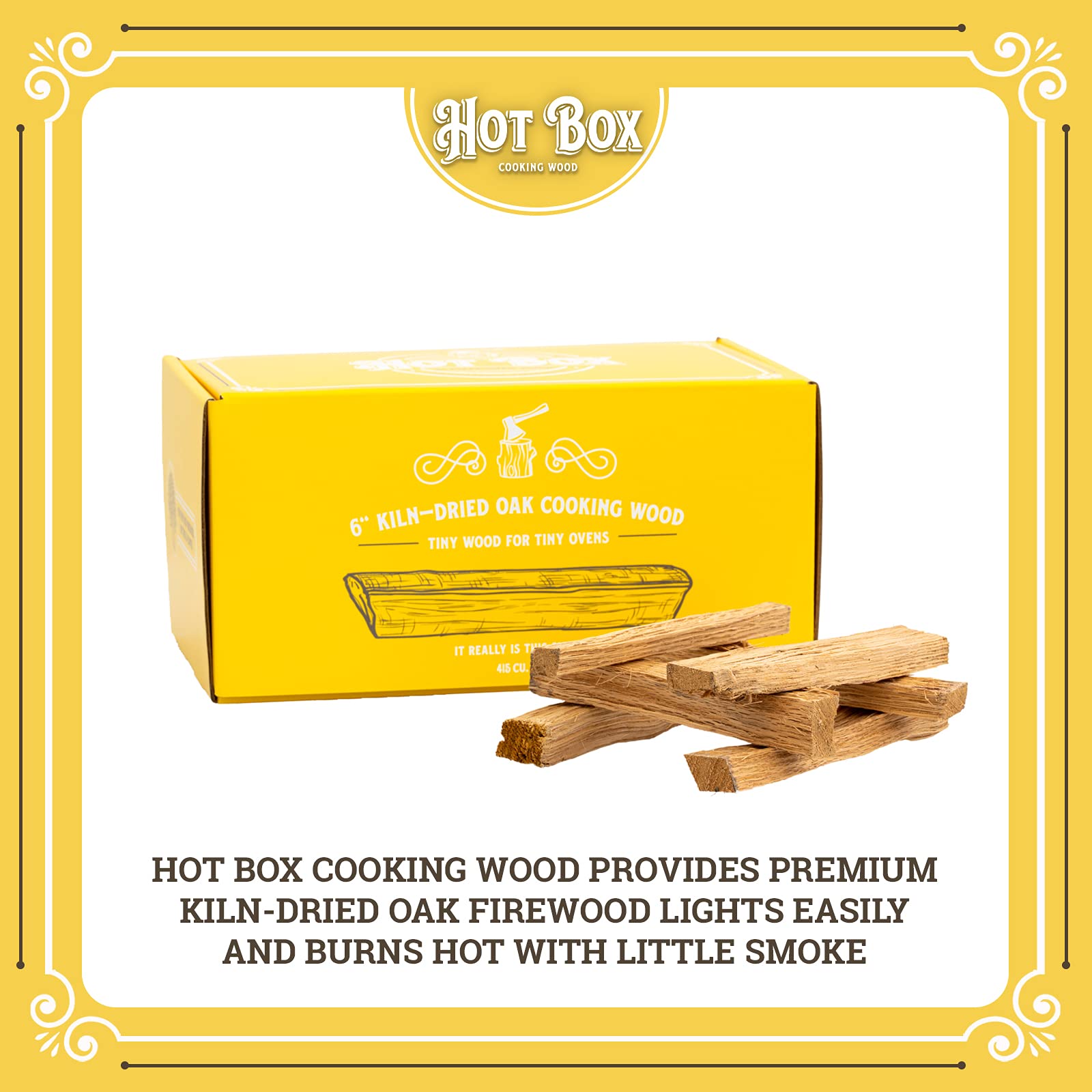 Buy KilnDried Oak Cooking Wood 6 Inch, MiniCut Logs For Portable