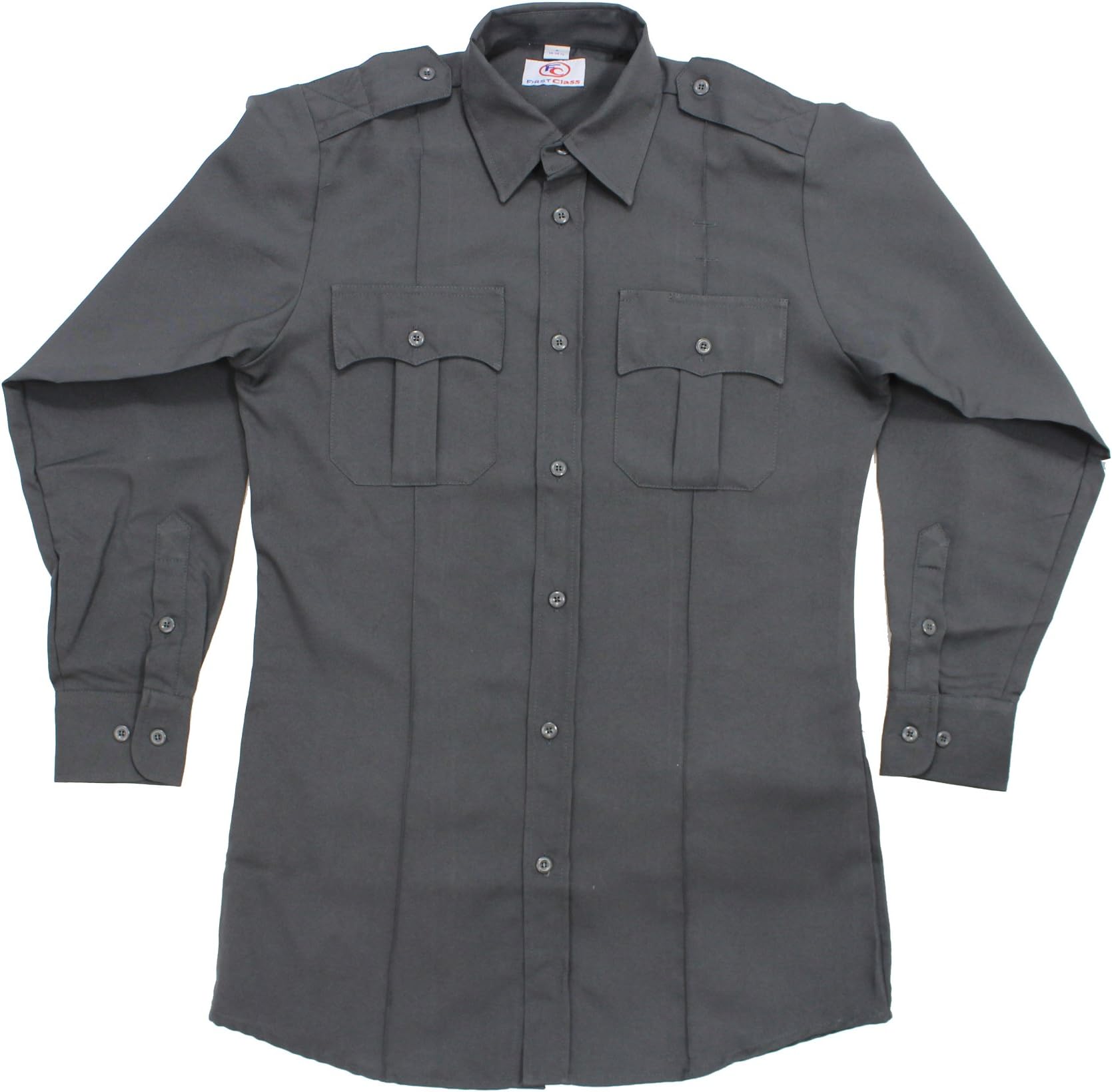 100% Polyester Long Sleeve Men's Uniform Shirt White