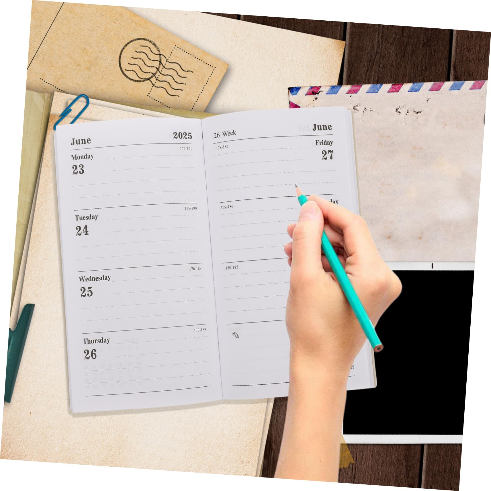 3pezzi Agenda Notepad Portatile Per Lavoro Pianificatore Giornaliero Sintetica Design Alla Moda Per Ufficio e Viaggi