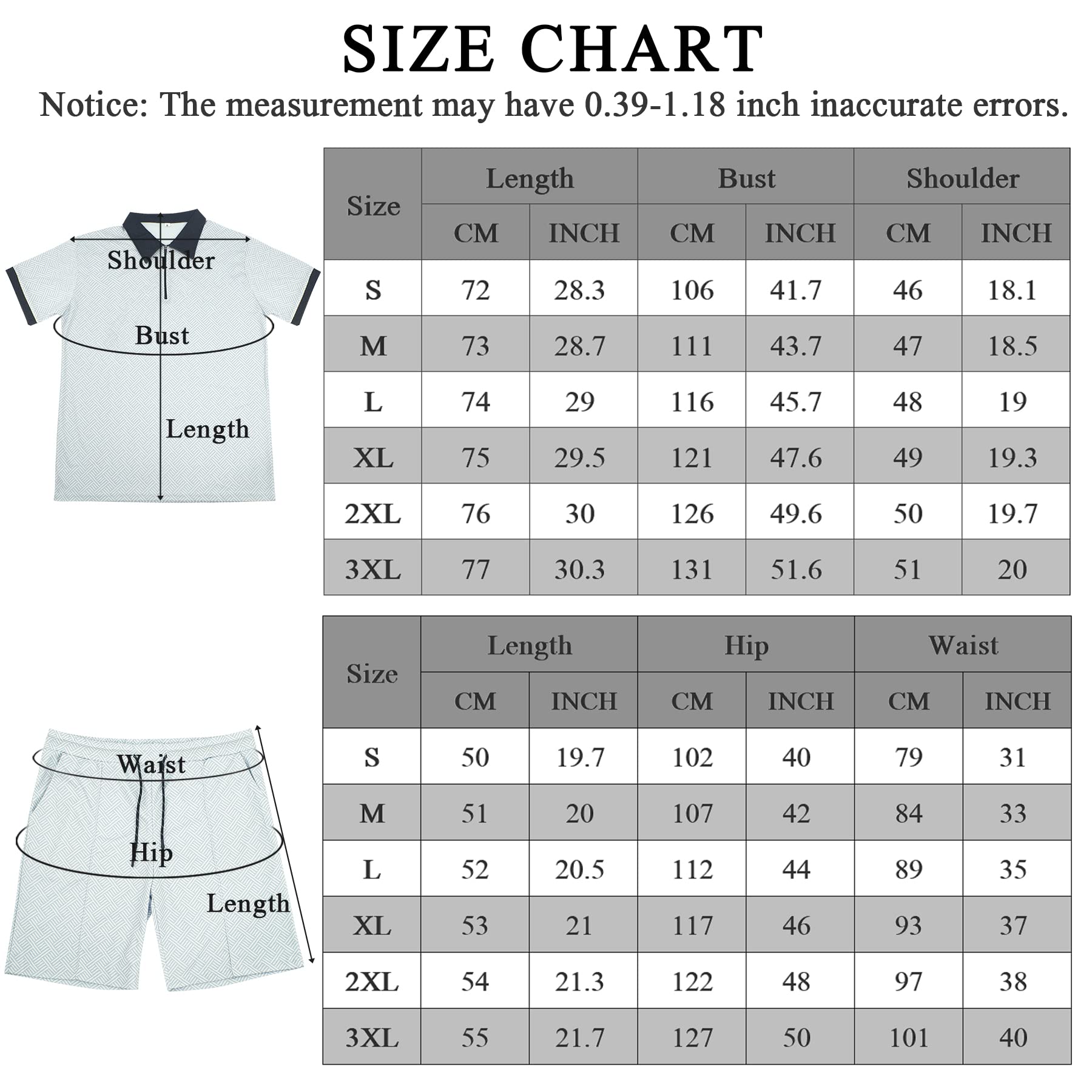 FEOYA Herren Trainingsanzug 2-Teiliges Poloshirt & Shorts Set Sommer Half-Zip Polo Hemd Set Kurzarm Freizeitanzug für den Alltag, Urlaub, Sport