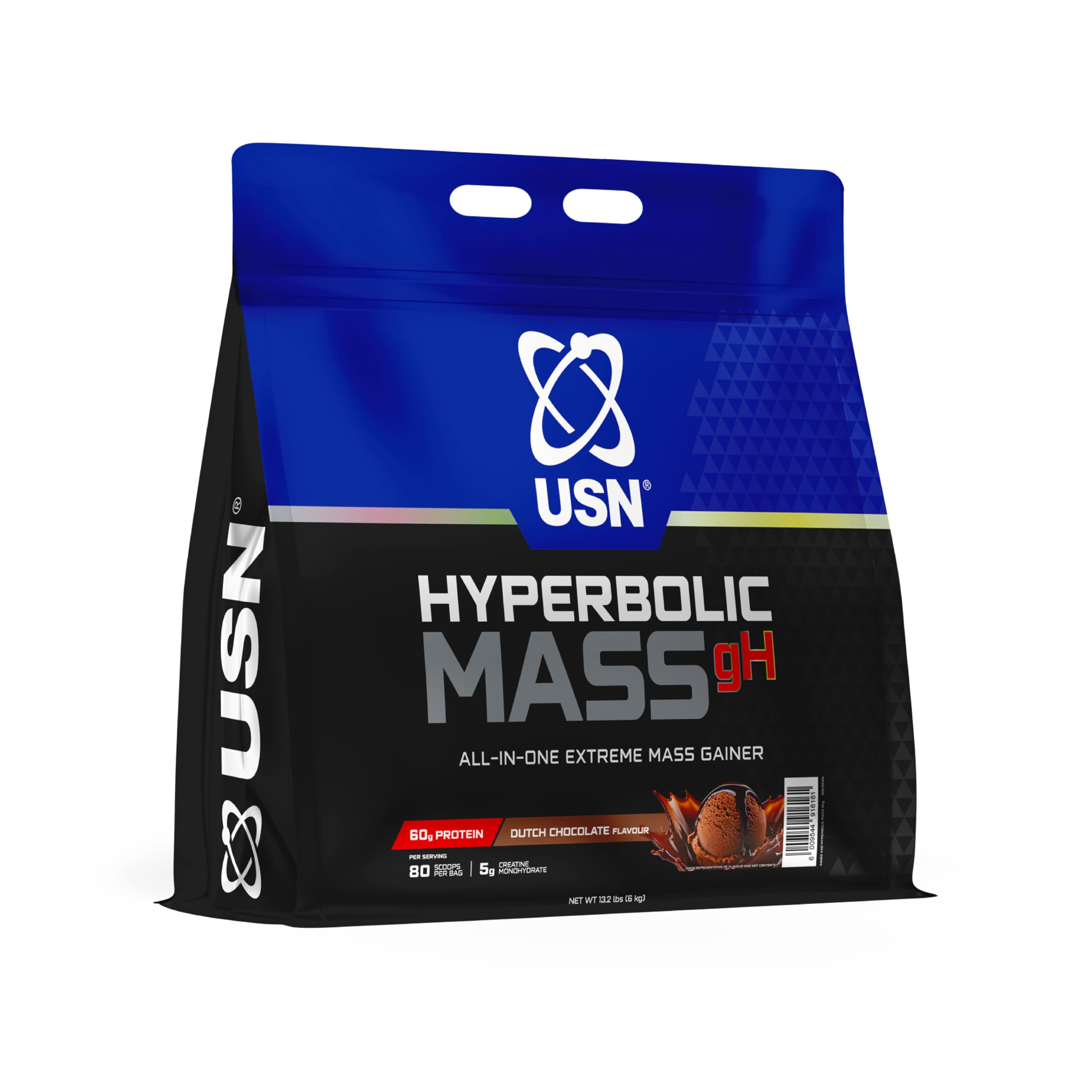 Usn Hyperbolic Mass Chocolate 6Kg: All-In-One Mass Gainer Protein Powder For Fast, Effective Weight & Mass Gain