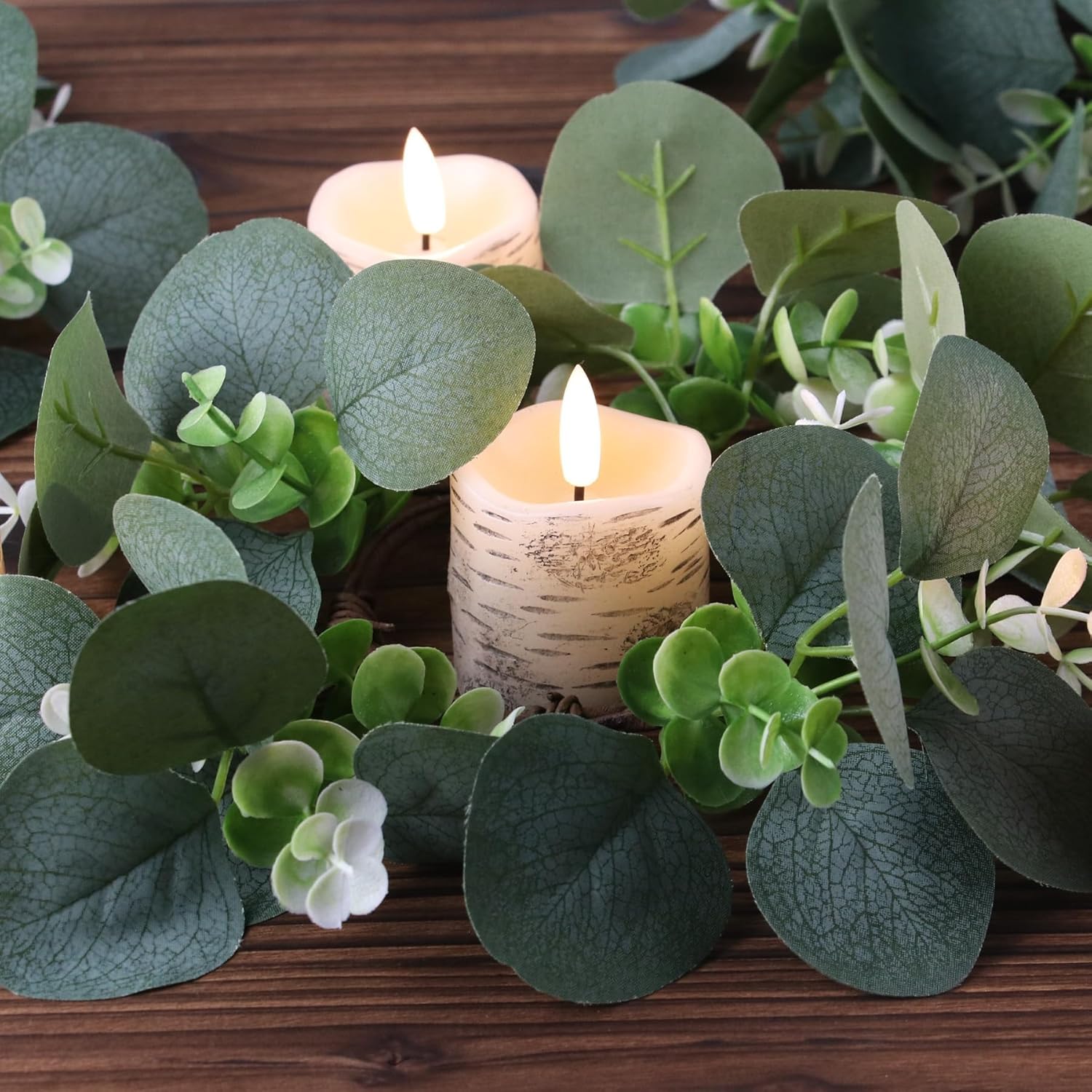 DRW Pack of 12 Clear White Candles, 36 Hour Burn Time