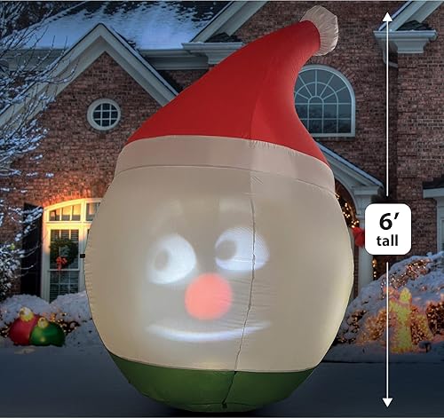 Miniatura 2 de Muñeco de nieve inflable animado de Mr. Chill Talking con pantalla HD integrada de 56 pulgadas y proyector integrado + altavoz incluye 30 minutos de