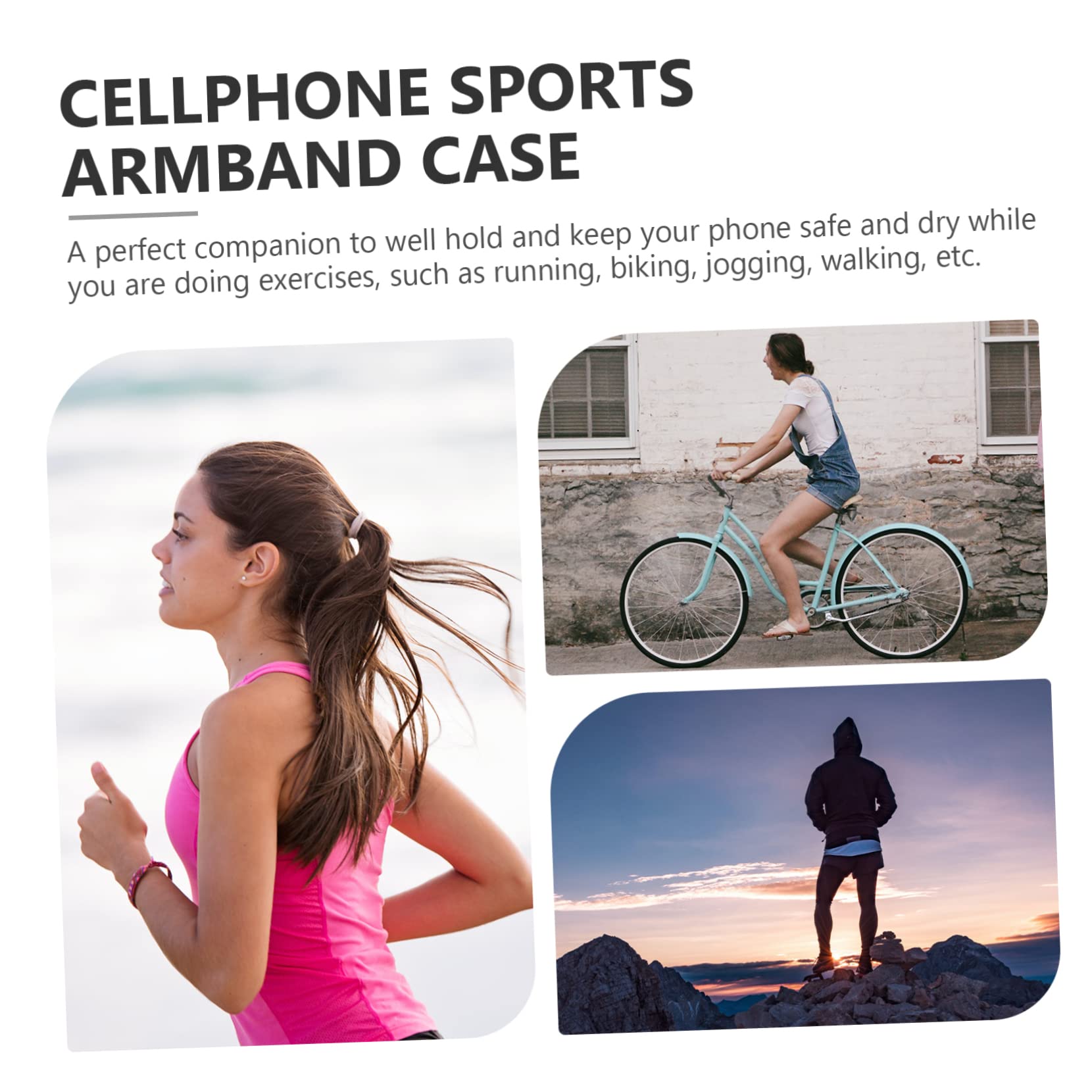 Uonlytech 3pezzi Fascia Da Braccio Per Smartphone Porta Cellulare e Leggera Sacchetto Per Running e Sport Pouch Per Telefono Con Doppia Cerniera e Design Compatto Adatta Per Viaggi e