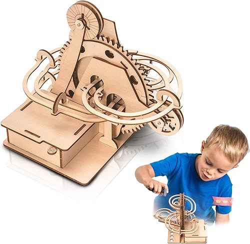 Marble Run - Rompecabezas de madera 3D para adultos y adolescentes kit de modelo solar de bricolaje rompecabezas educativos proyectos STEM