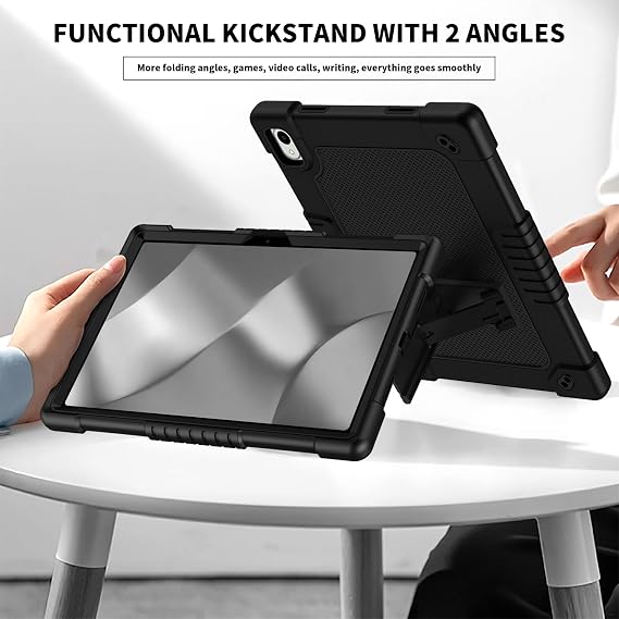 Onn 11インチタブレットPro 2024モデルケース/Onn 11インチタブレットProモデル100146660ケース、ショルダーストラップ付き耐衝撃キッズケース、Walmart Onn 11インチタブレットPro 2024モデル用:100146660ブラック