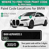 Vista 2 de Pinturas ERA 300 - Pintura de retoque automotriz Alpine White 3 para BMW, kit de precisión 2K Premium