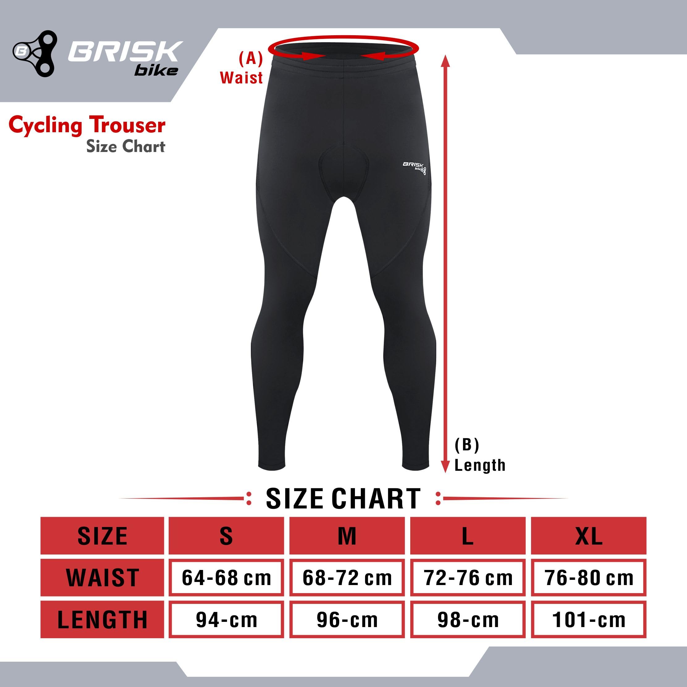 Brisk Bike Pantalón Largo de Ciclismo Hombre con Acolchado de Gel Frío en el Interior Pantalón de Ciclismo Hombre de Invierno Ligero para Entrenamiento y Largas Distancias