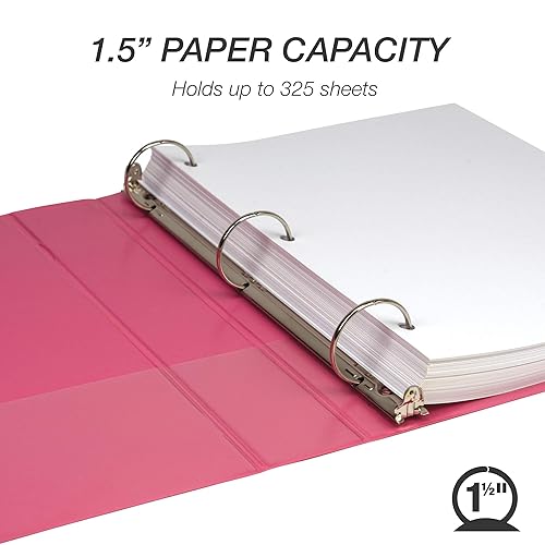 Vista 48 de Samsill - Carpeta Earth's Choice™ de 3 anillos redondos de 3 pulgadas, hasta 25 % de plástico de origen vegetal, respetuosa con el medio ambiente