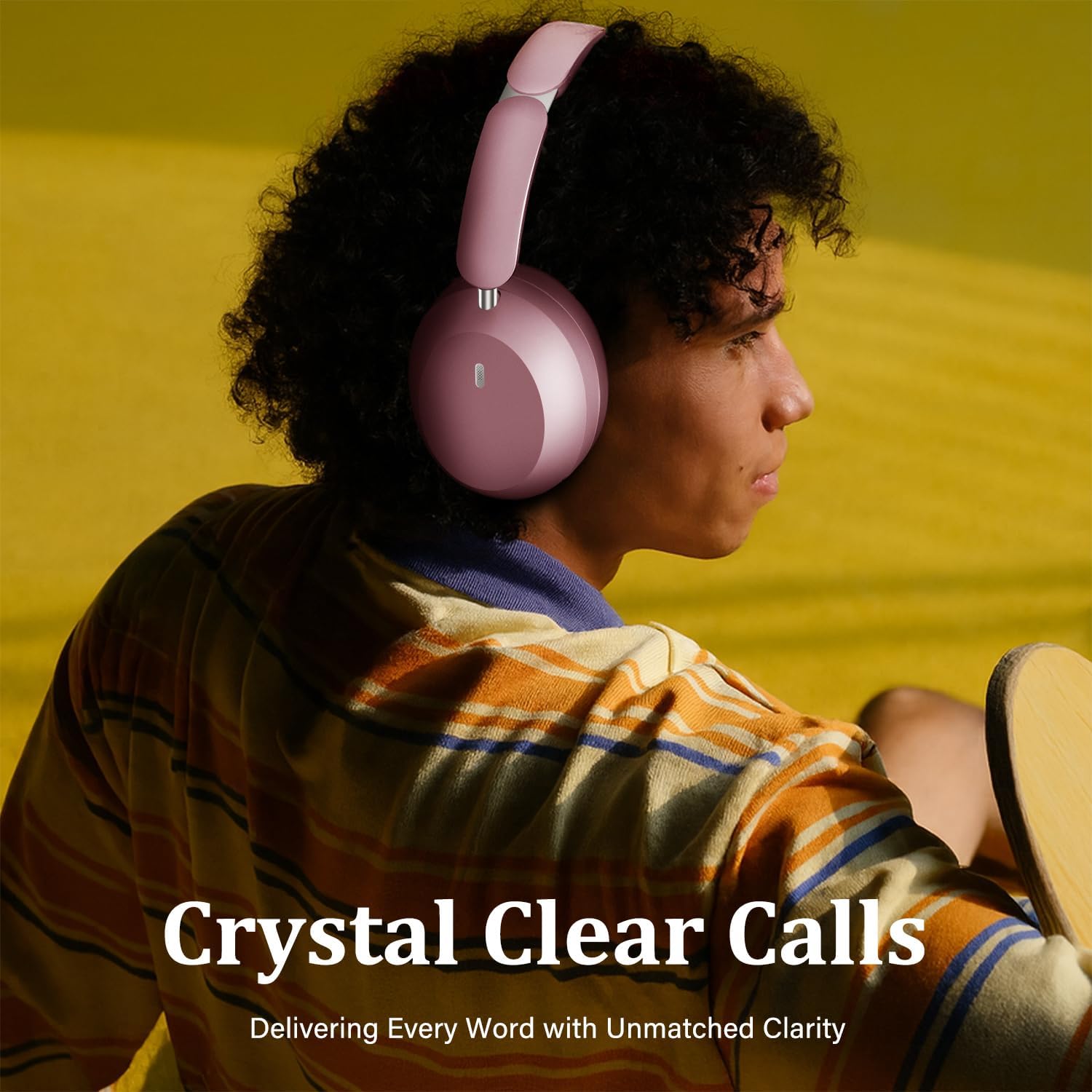 Wentronic Y04 Over-Ear Wireless Bluetooth Headphones with ANC, Hi-Res Sound and Built-in Mic, Wired or Wireless Headset for Calls, Study and Online Classes, Compatible with iOS, Android & PC – Pink - Image 6