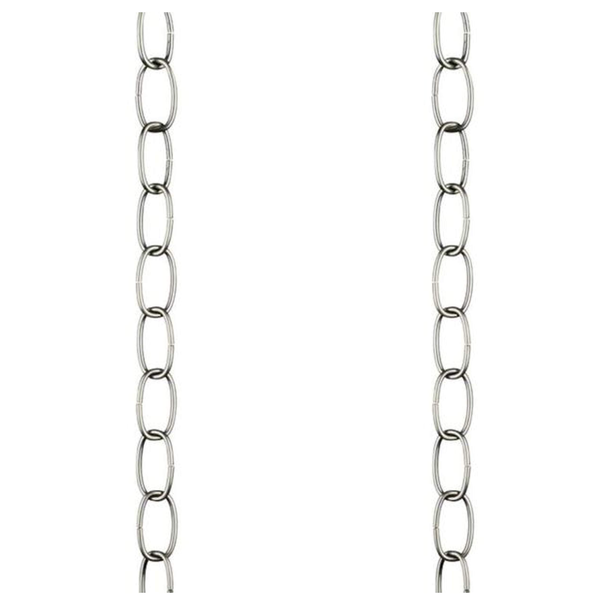 Ciata 11 Gauge Fixture/Hanging Basket Chain 36 inch, Flat Brushed Nickel - 2 Pack