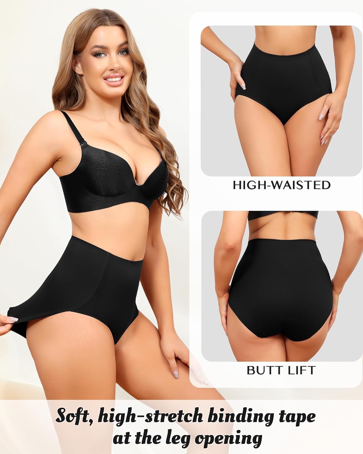 LEVAO Shapewear Women Tummy Control Underwear - Seamless High Waist Shaper Panties Full Coverage Moderate Shaping Briefs - Image 4