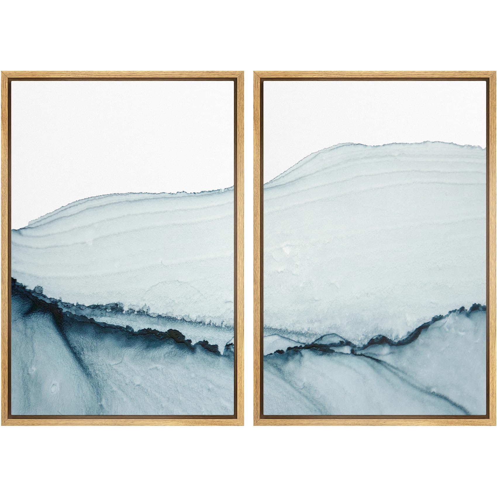 SIGNWIN Framed Canvas Print Wall Art Abstract Wave Pattern Modern Art Minimalist Neutral Decor for Living Room, Bedroom, Office - 16"x24"x2 Natural — view 53