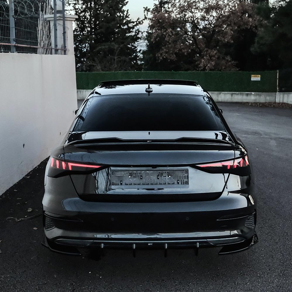 Heckdiffusor kompatibel mit Audi A3 8Y Limo/SB 2020–2024 Rear Valance