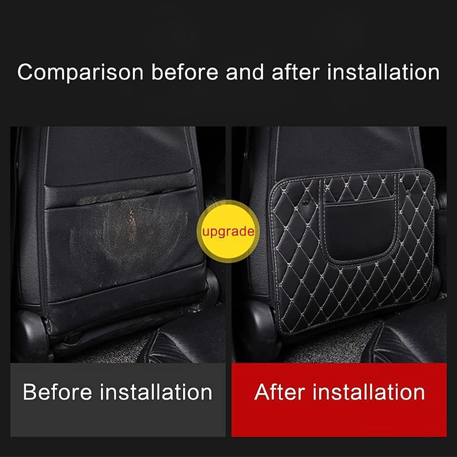 2 Uds Almohadilla Antipatadas para Coche para Toyo-ta Hatchback Allex/Aqua/Auris/Aygo/Blade, Alfombrillas para Asiento Trasero De Cuero PU CojíN De ProteccióN Antisuciedad,C