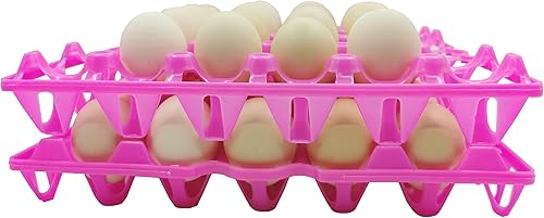 Miniatura 9 de Paquete de 6 bandejas de plástico para huevos de pollo para productos agrícolas, estantes para huevos, pato, 30 bandejas para poner huevos para