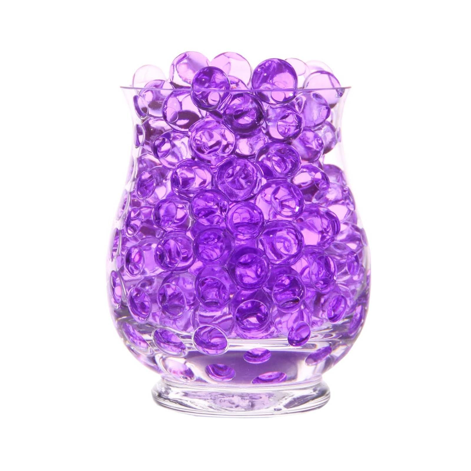 Water Beads for Vases - 5,000 Pcs Gel Balls Purple - Decorative Sand for Vase Fillers - Decor Home Accessories for Floating Candles Making Wedding Party Decoration (50g Purple)