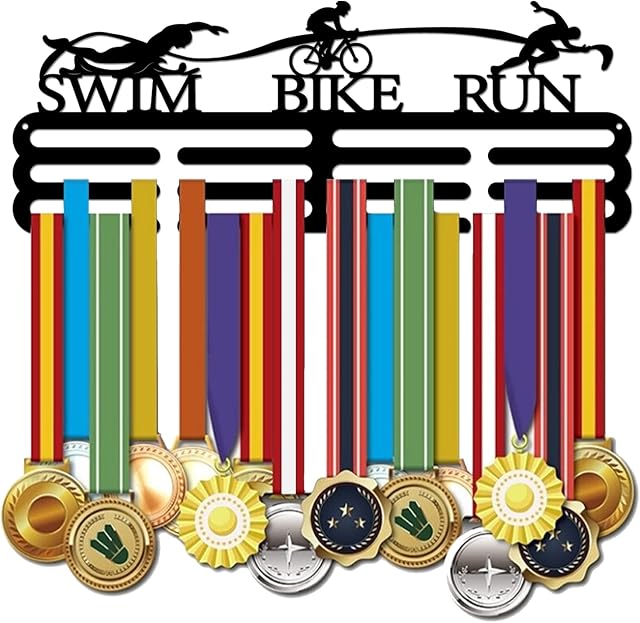 SUPERDANT Triathlon Medal Hanger Display 60+ Competition Medal Holder Frame Iron Medal Hook for Competition Medal Holder Display Wall Hanging Athlete Gift