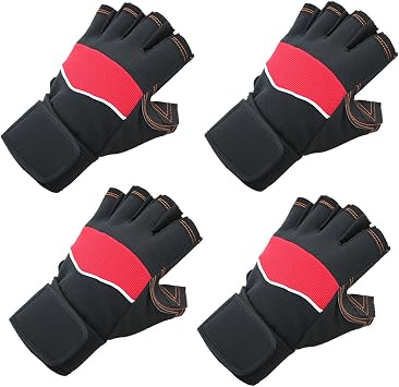 FOMANN Mens Womens Racing Biking Gloves 2 PK Cycling Half Finger Gloves Anti-Slip Shock-Absorbing Gel Pad Breathable