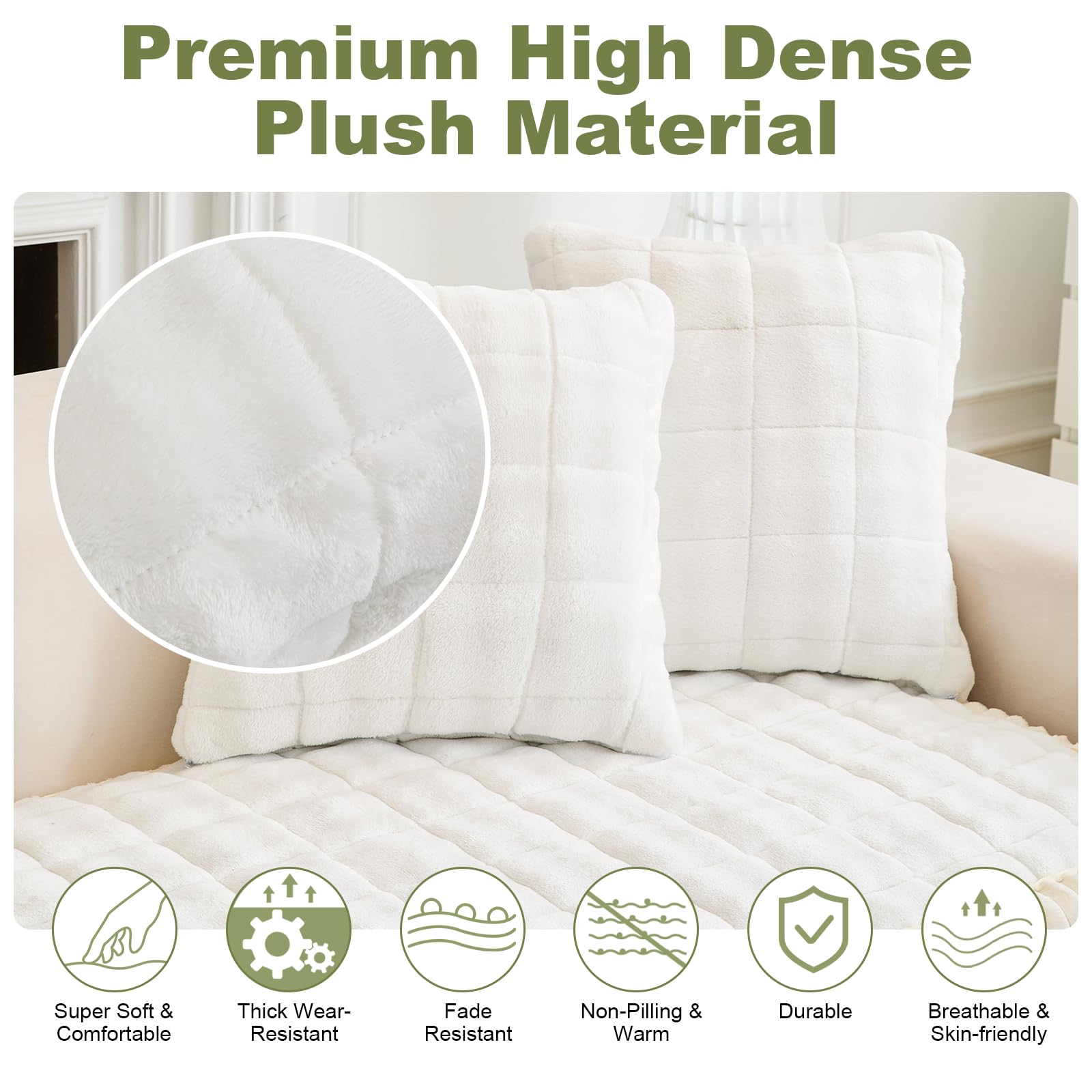 LiveGo Milk Velvet Sofa Cover, Washable Pet-Friendly Couch Cover, Non-Slip Fuzzy Sofa Protector for 2/3/4 Seater - Image 3