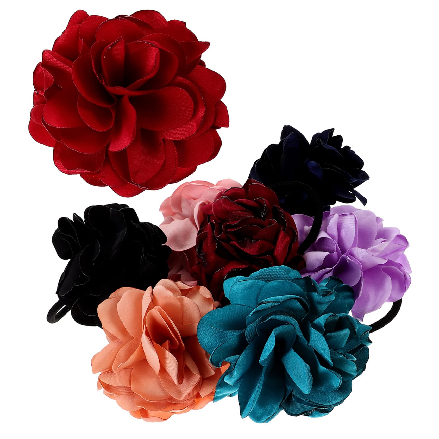 POPETPOP 32piezas Coleteros Para Niñas Accesorios De Cabello Elásticos Decoración De Flores y Pompones Para Peinados De Ocasión y Uso Diario Variedad De