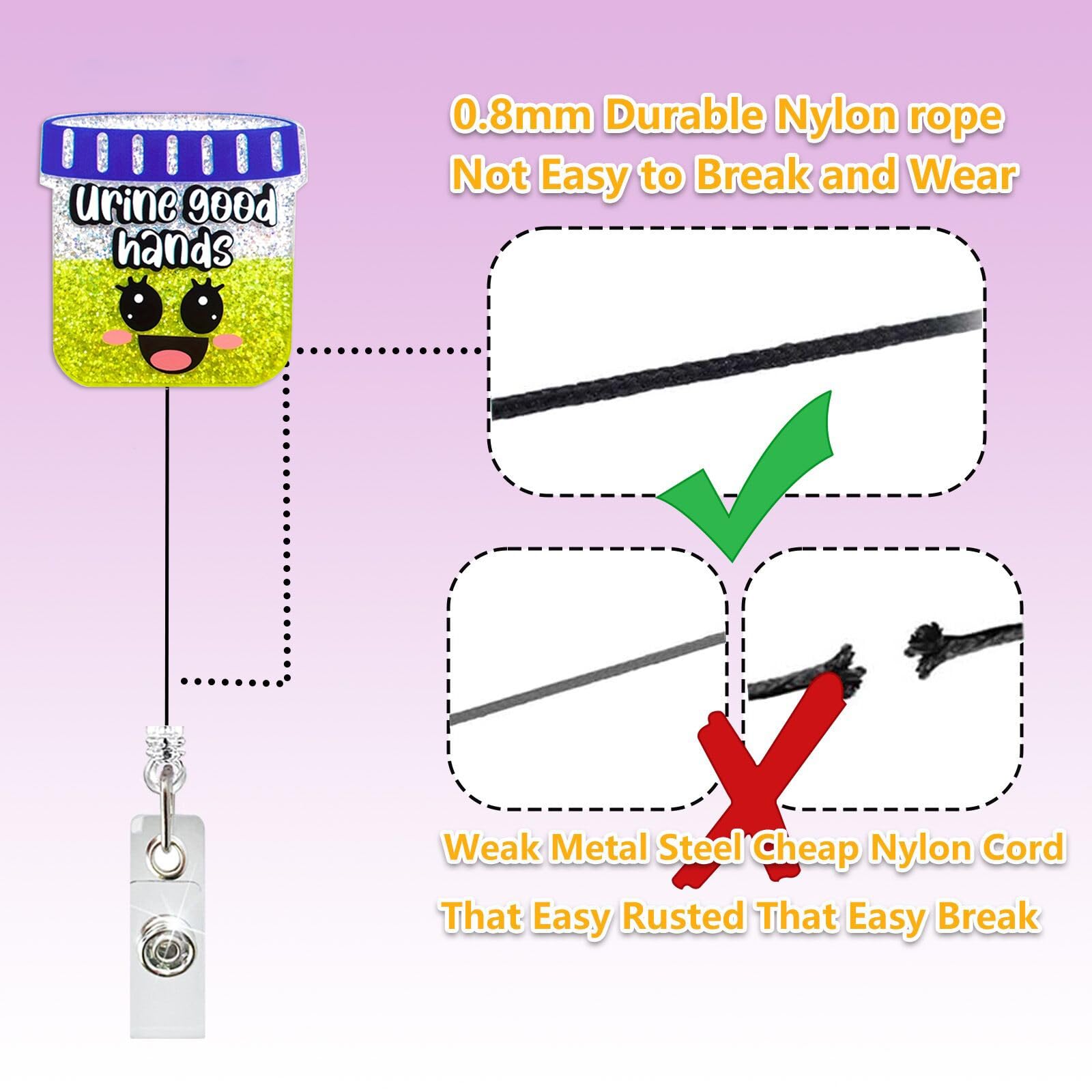 Funny Badge Reels Retractable For Nurse Teacher Medical Worker & Nursing Student | Cute Nurses ID