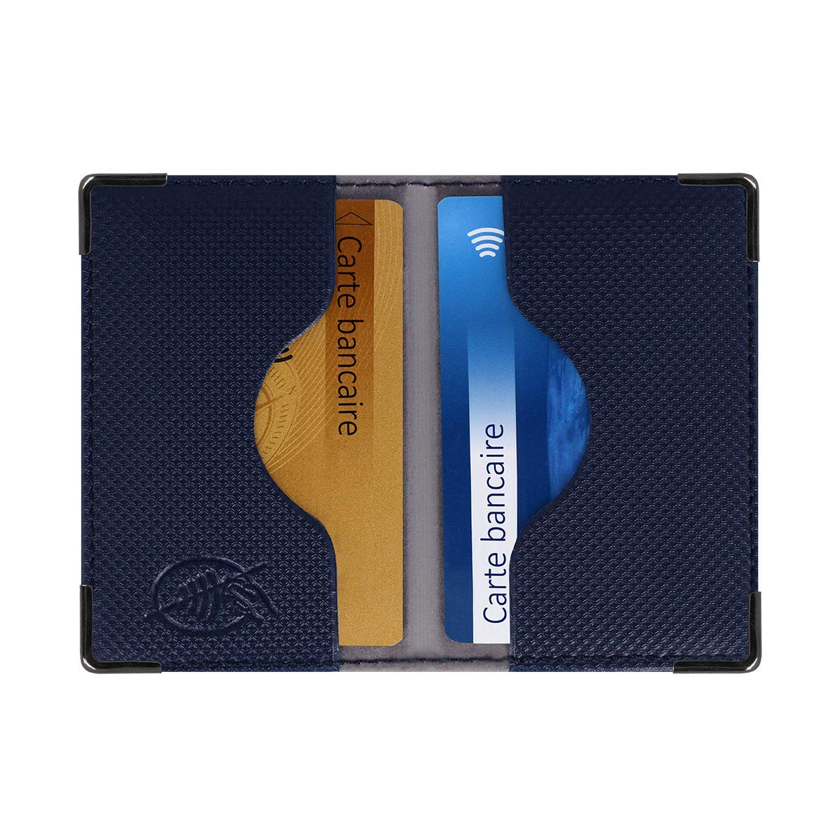 Case of 2 RFID Blocking Credit Cards - Made in France - Made in France - Made in France - Bank Data Protection - 9.7 x 6.5 x 0.5 cm, Navy blue, 9,7 x 6,5 x 0,5 cm-image-14
