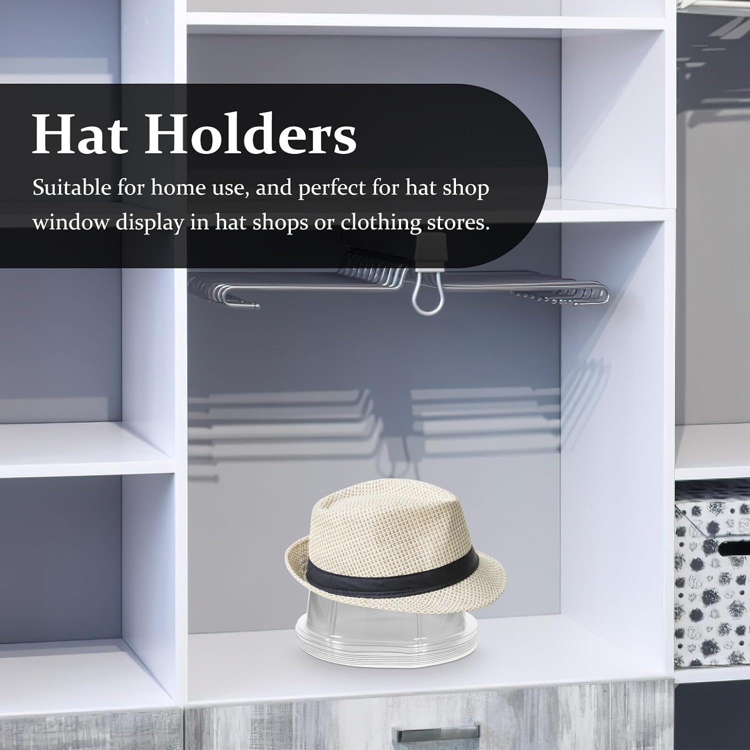 Hat Stand PVC Hat Display Rack for Home and Shop Use for Baseball Caps and Wigs Head Circumference