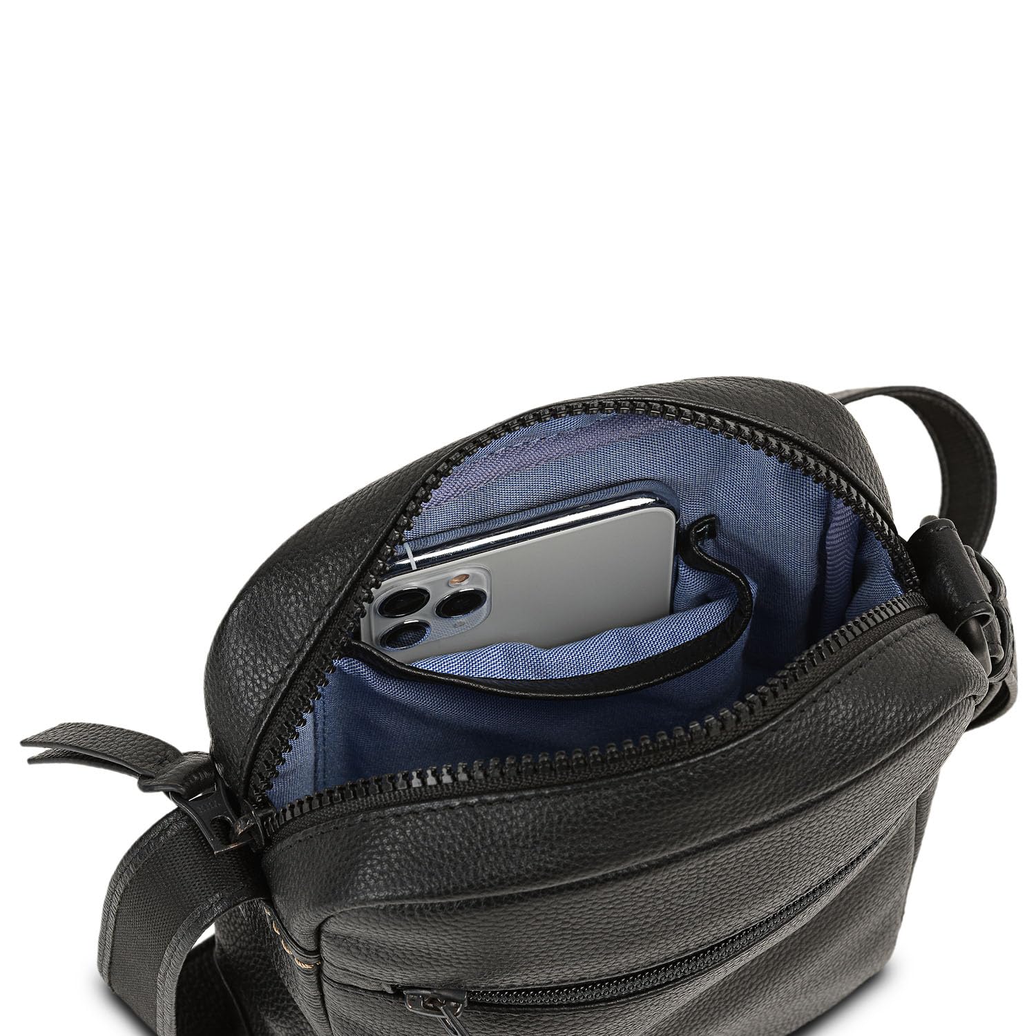 Men's Leather Crossbody Messenger Bag Stylish Herrentasche Umhängen Leder S