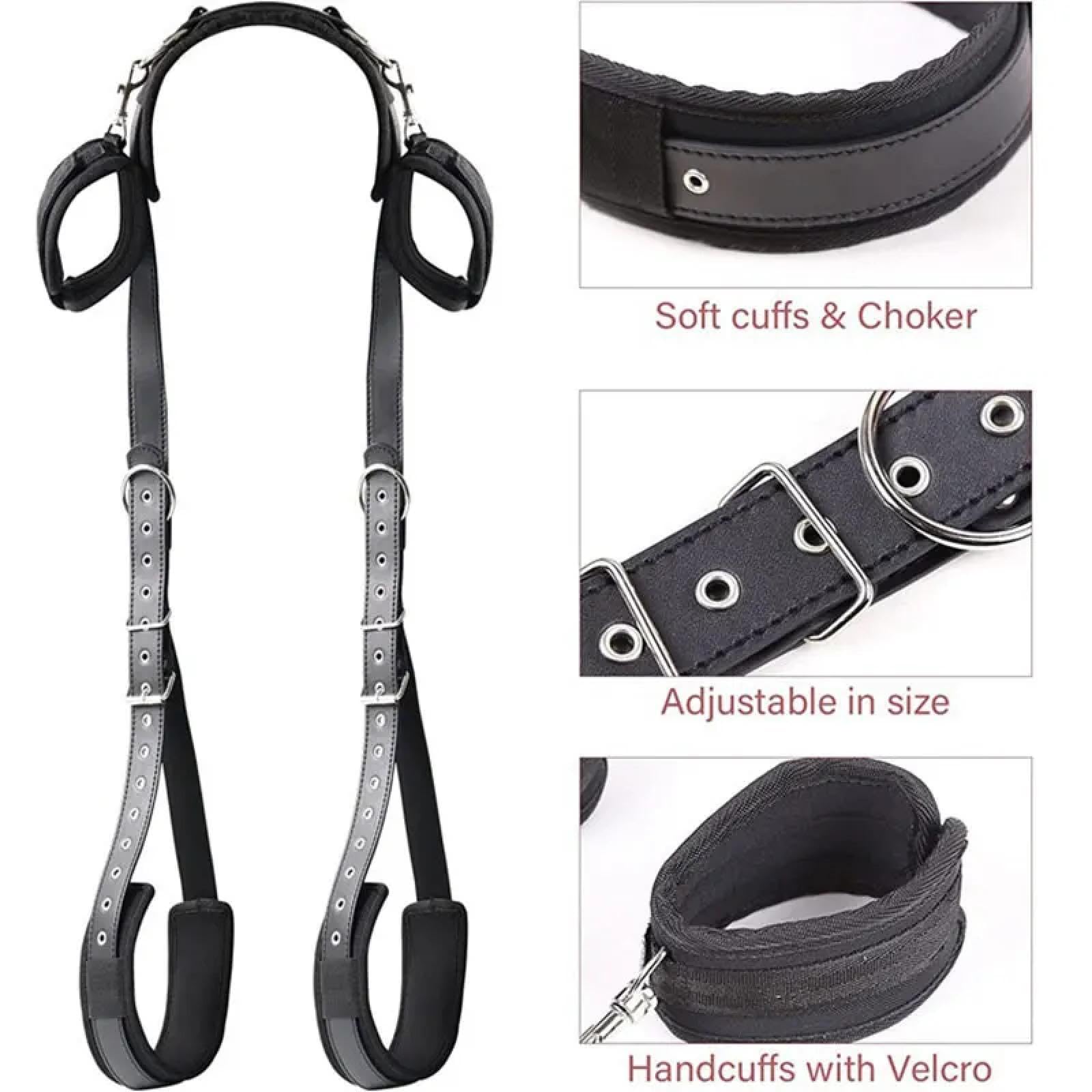 BDSM Bondage set BDSM Sex Oberschenkel Sling Bettfesseln Kit mit verstellbaren Handgelenksmanschetten Beingurt Bondage Seil Handschellen Für Paar