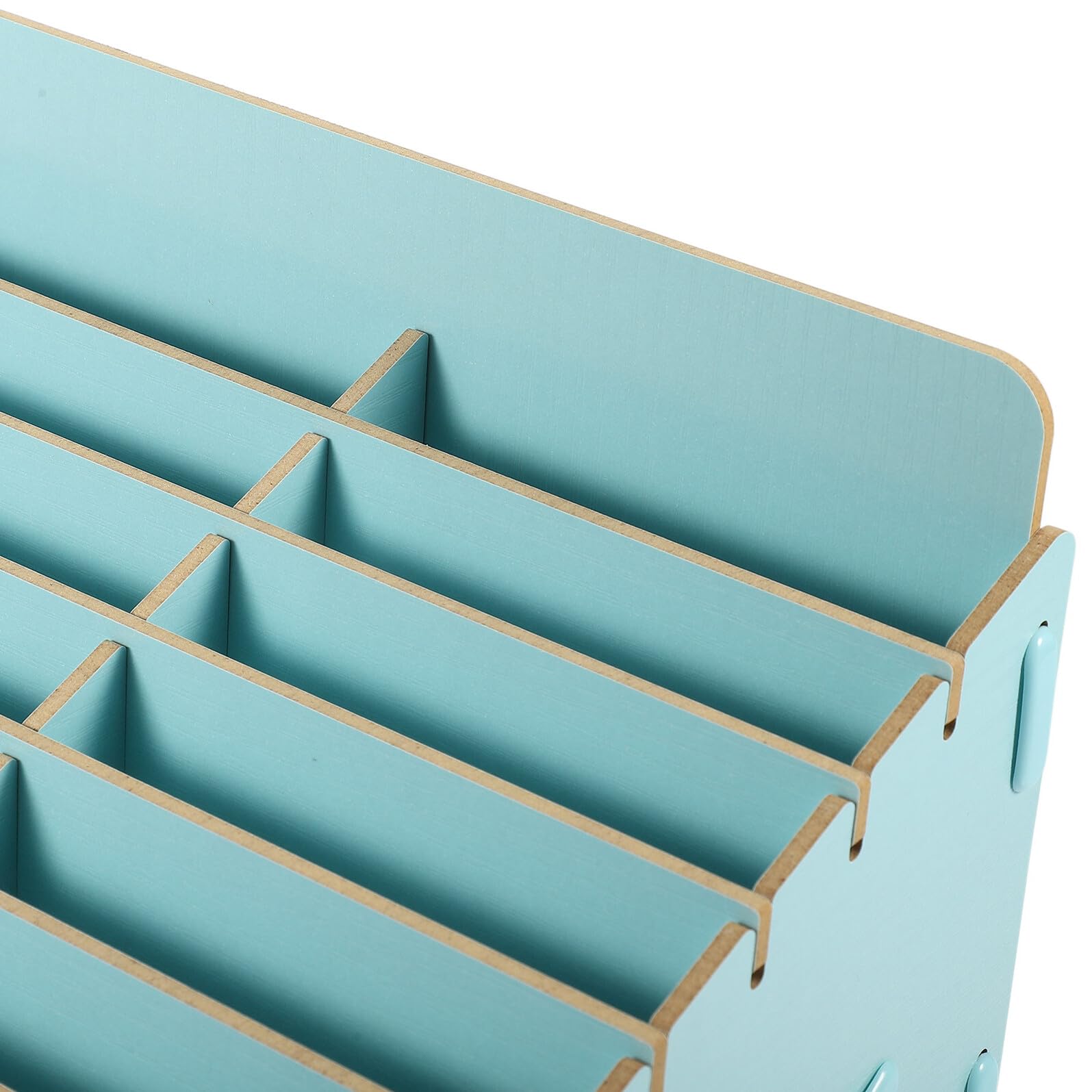 Organizer Scrivania in Legno Scomparti Multipli per Cellulare, Scatola Portaoggetti Robusta e Semplice per Soggiorno e Ufficio