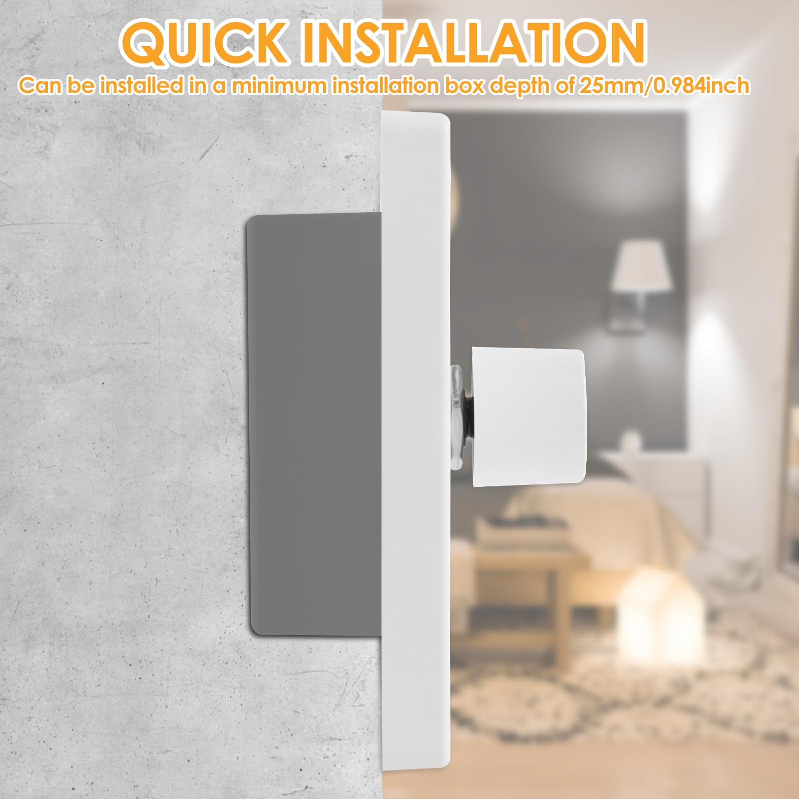 LED Dimmer Switch UK Standard with Overload Protection Dimmer Light Switch Trailing Edge Dimmer Switch Electrical Intelligent Single Wall Dimmer Switches 3-100 Watt for LED Lamp - Image 3