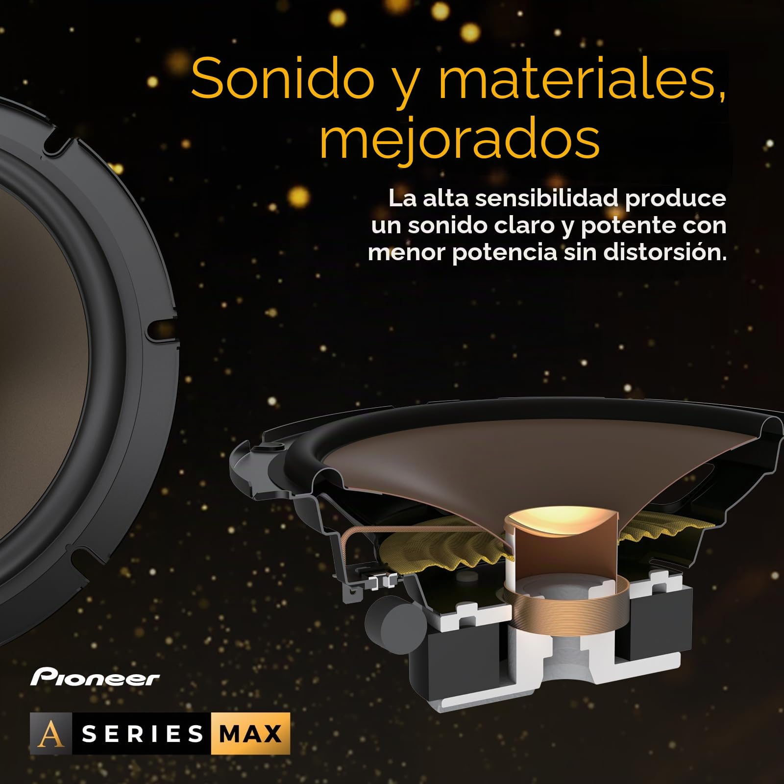 Pioneer A-Series MAX TS-A693CH, Altavoces de Audio para automóvil de 2 vías, Rango Completo, Calidad de Sonido Clara, fácil instalación y Respuesta de Graves Mejorada, Altavoces ovalados de 6 x 9