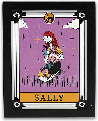 Open Road Brands Disney The Nightmare Before Christmas Sally - Decoración de pared de madera enmarcada para Halloween