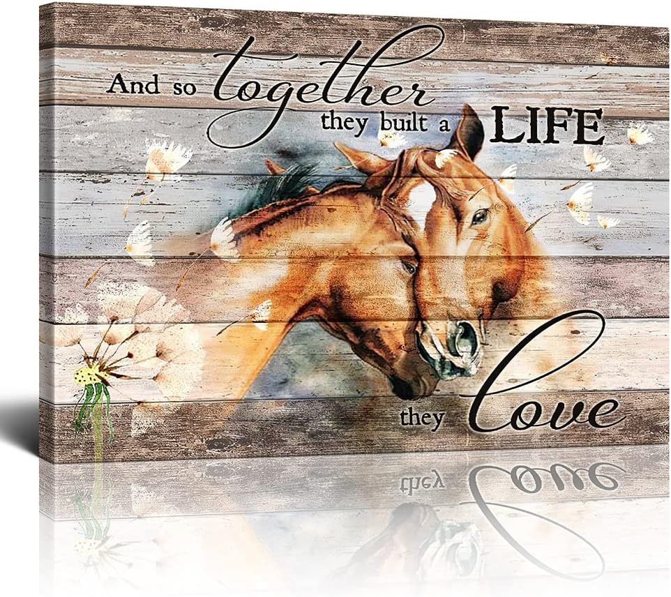 Buy Fimtise Horse Pictures Wall Decor for Girl Bedroom Rustic Horse