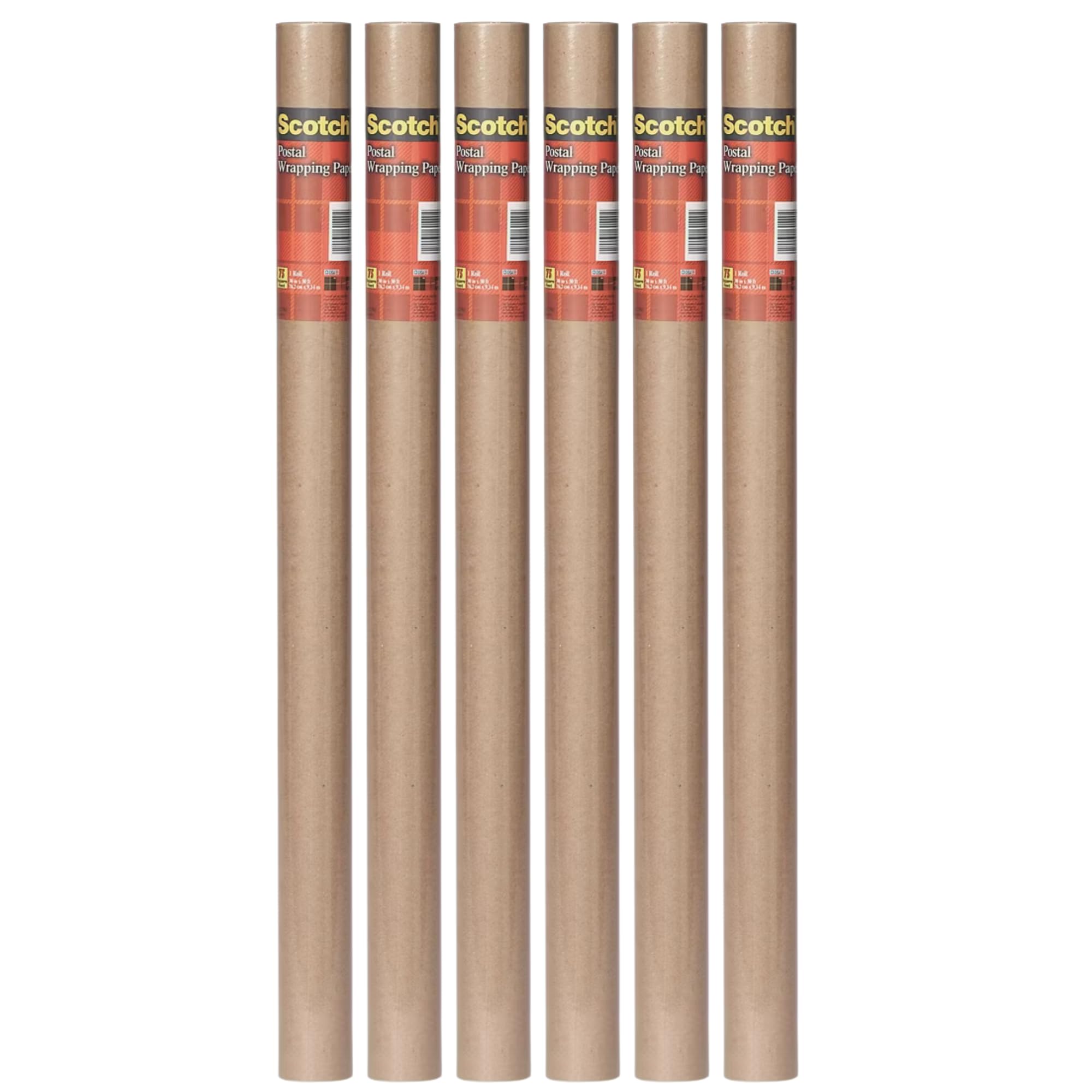Amazon.com: 3M Postal Wrapping Paper 60lb 30 inch x 15 Feet Kraft (6-Pack)  : Health & Household