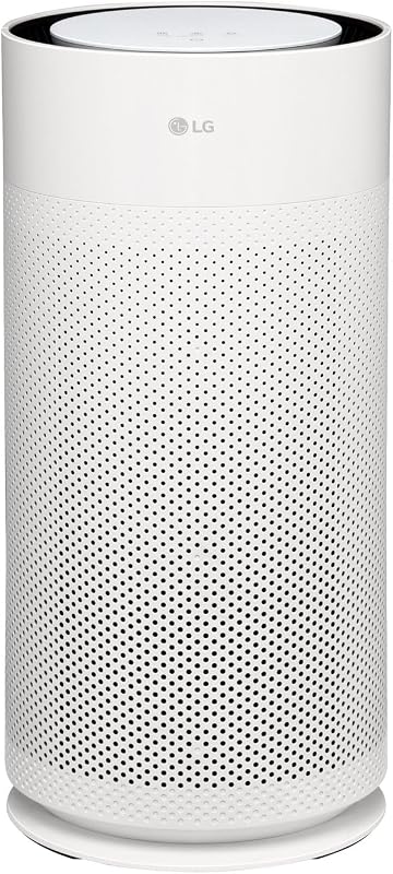 Purificador de aire inteligente PuriCare™ AeroHit para habitaciones grandes de hasta 1000 pies cuadrados, filtro HEPA verdadero con flujo de aire de 360°, sensor PM 1.0 y monitor LED de calidad del aire, limpiador de aire Wi-Fi ultrasilencioso con LG ThinQ
